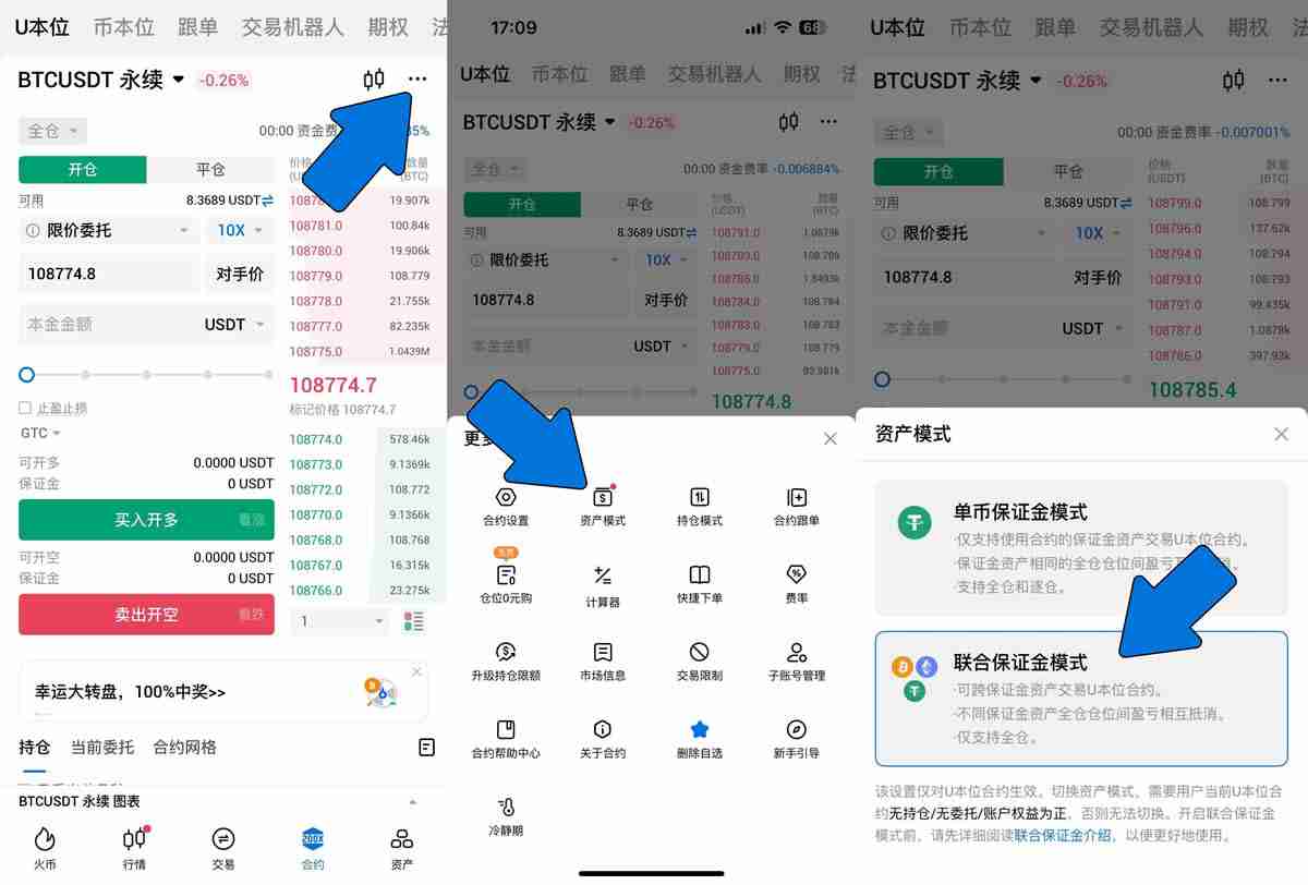 合约交易中的联合保证金模式是什么?如何开启联合保证金模式?